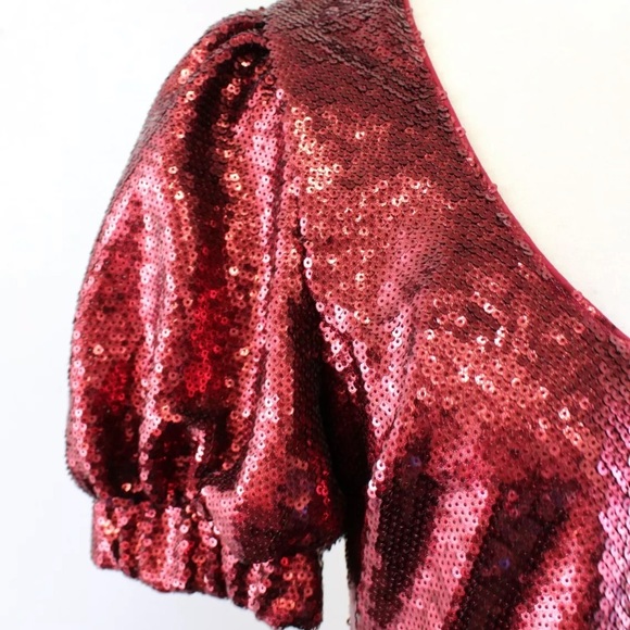 NWT Keepsake Farewell Ruby Sequin Midi Dress - Picture 8 of 11